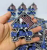 Image 2 of Shaved For Battle Embroidered Patch