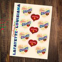 LAFAYETTE HEART STICKER SHEET