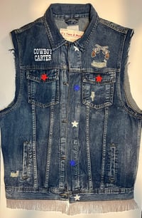Image 1 of Cowboy Carter Tour Denim Vest 