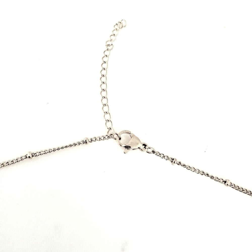 Image of Sideways Bead Chain in Silver tone. - Pack of 4 Chains