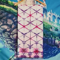 Image 2 of Pink and Purple Itajime Tenugui