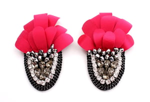 Image of Hot Pink Feather Brooches - KD 35