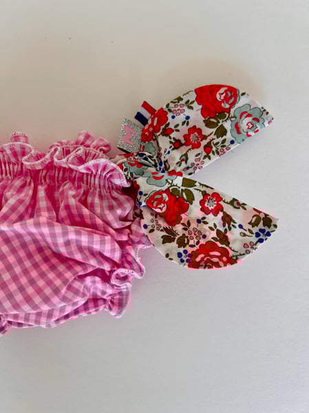 Image of Bikini vichy rose et liberty Felicite cerise