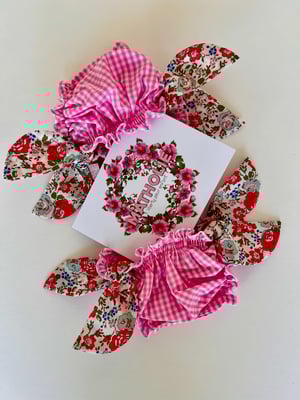 Image of Bikini vichy rose et liberty Felicite cerise