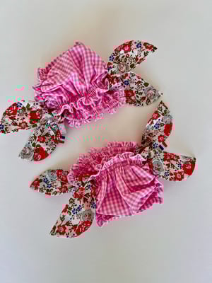 Image of Bikini vichy rose et liberty Felicite cerise