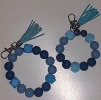 Image 1 of Silicone beaded wristlet, keychain 100% Customizable 