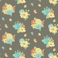 Image 1 of HAPPY AT HOME Main Floral C13700-Gray by Tara Reed for Riley Blake Designs