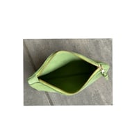 Image 3 of sage suede pouch