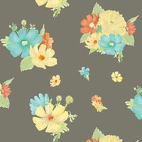 Image 2 of HAPPY AT HOME Main Floral C13700-Gray by Tara Reed for Riley Blake Designs