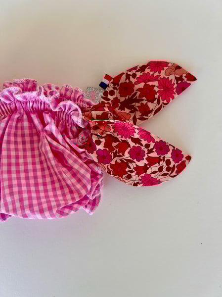 Image of Bikini vichy et liberty Poppy framboise