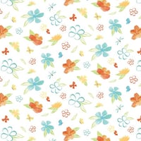 Image 2 of HAPPY AT HOME Flowers C13702-White by Tara Reed for Riley Blake Designs