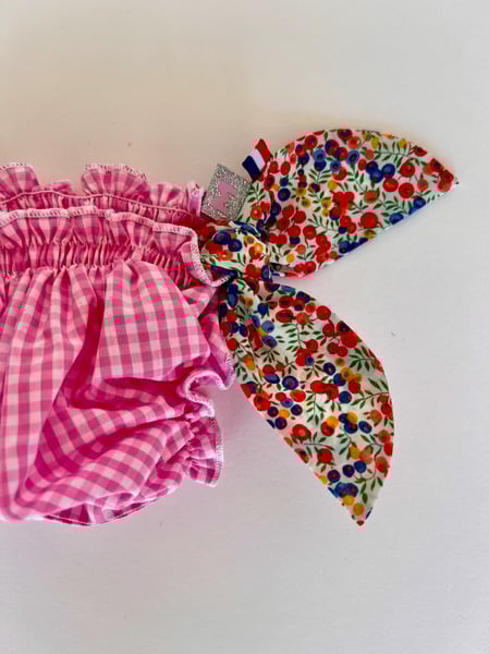 Image of Bikini vichy rose et liberty Wiltshire grenadine