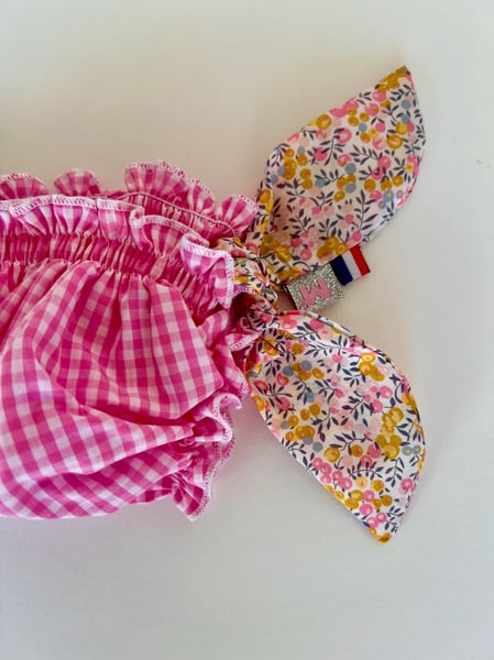 Image of Bikini vichy rose et liberty Wiltshire bud
