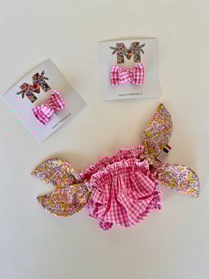 Image of Bikini vichy rose et liberty Wiltshire bud