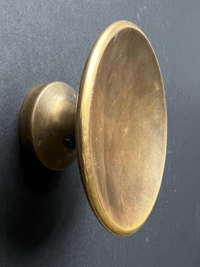 Image 2 of Two Sets Mid-Size Circular Door Handles in Bronze, Mid-20th Century, France
