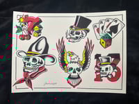 Lucky Skulls 11" x 14"