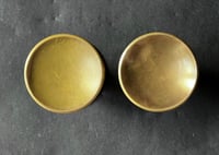 Image 4 of Two Sets Mid-Size Circular Door Handles in Bronze, Mid-20th Century, France