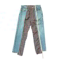 Image 4 of Split Plaid Denim 