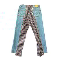 Image 2 of Split Plaid Denim 