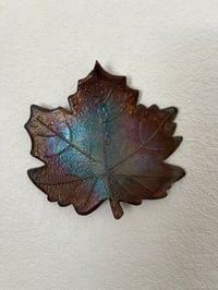 Image 1 of 43- Raku Fired Clay Maple Leaf