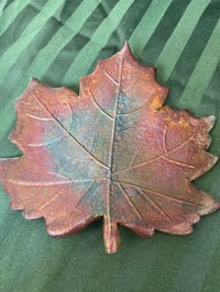 Image 2 of 43- Raku Fired Clay Maple Leaf