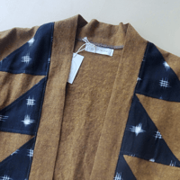 Image 2 of Pieced Studio Coat (Nutmeg & Black Ikat)