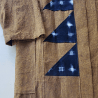 Image 4 of Pieced Studio Coat (Nutmeg & Black Ikat)