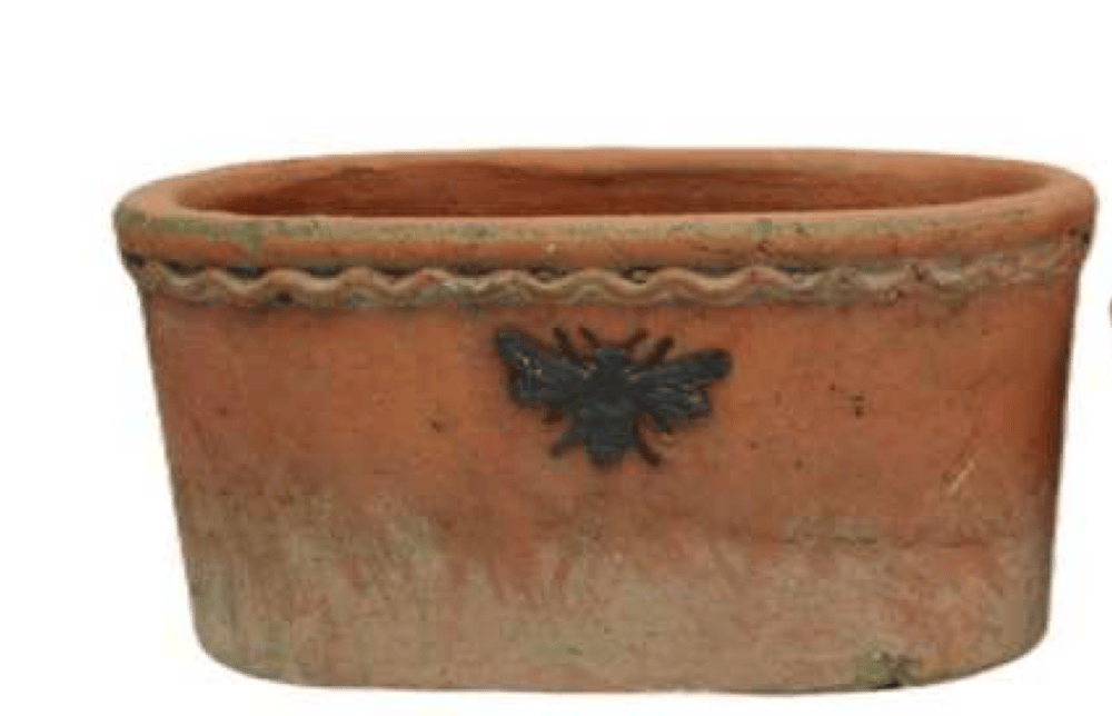 Image of Bee Terracotta Pot Oval