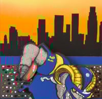 Image 4 of Los Angeles Rams Hand Crafted NFL 3D Wooden Diorama Cartooning Wall Décor