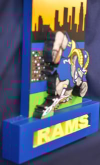 Image 5 of Los Angeles Rams Hand Crafted NFL 3D Wooden Diorama Cartooning Wall Décor