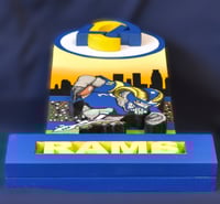 Image 16 of Los Angeles Rams Hand Crafted NFL 3D Wooden Diorama Cartooning Wall Décor
