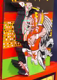 Image 5 of Kansa City Chiefs Hand Crafted NFL 3D Wooden Diorama Cartooning Wall Décor