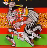 Image 7 of Kansa City Chiefs Hand Crafted NFL 3D Wooden Diorama Cartooning Wall Décor