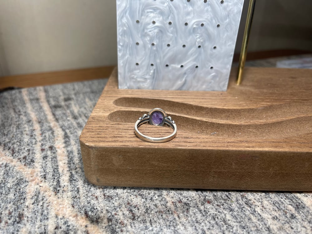 Image of Charoite Sterling Silver Ring Size 9
