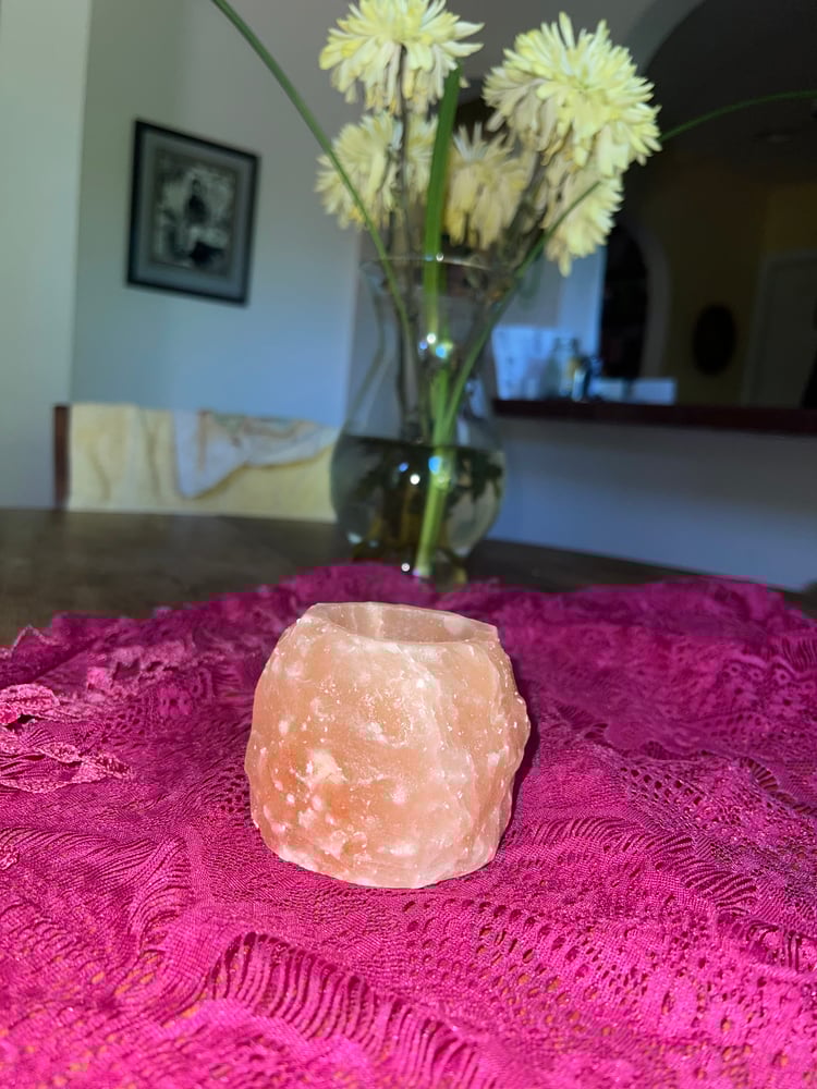 Image of Mini Himalayan Salt Lamp (Tealight Holder)