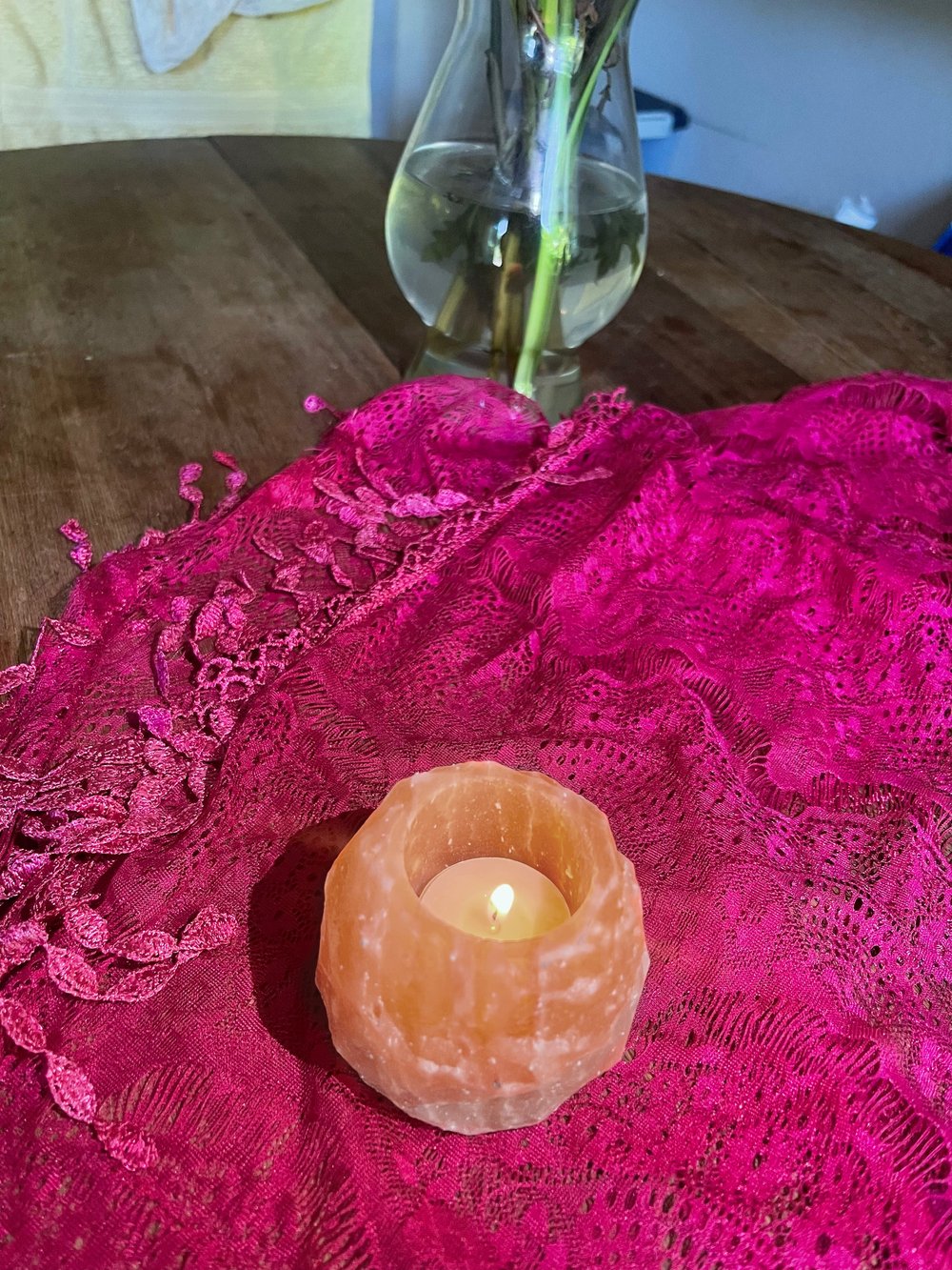 Image of Mini Himalayan Salt Lamp (Tealight Holder)
