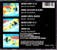 Image 3 of FRONT 242-Never Stop CD/ Original Pressing - NEVER PLAYED!