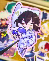 Image 2 of Sleepy Neko Stickers! [BNHA]