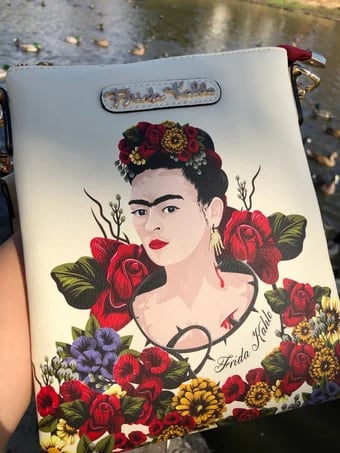 Floral Purse Beige