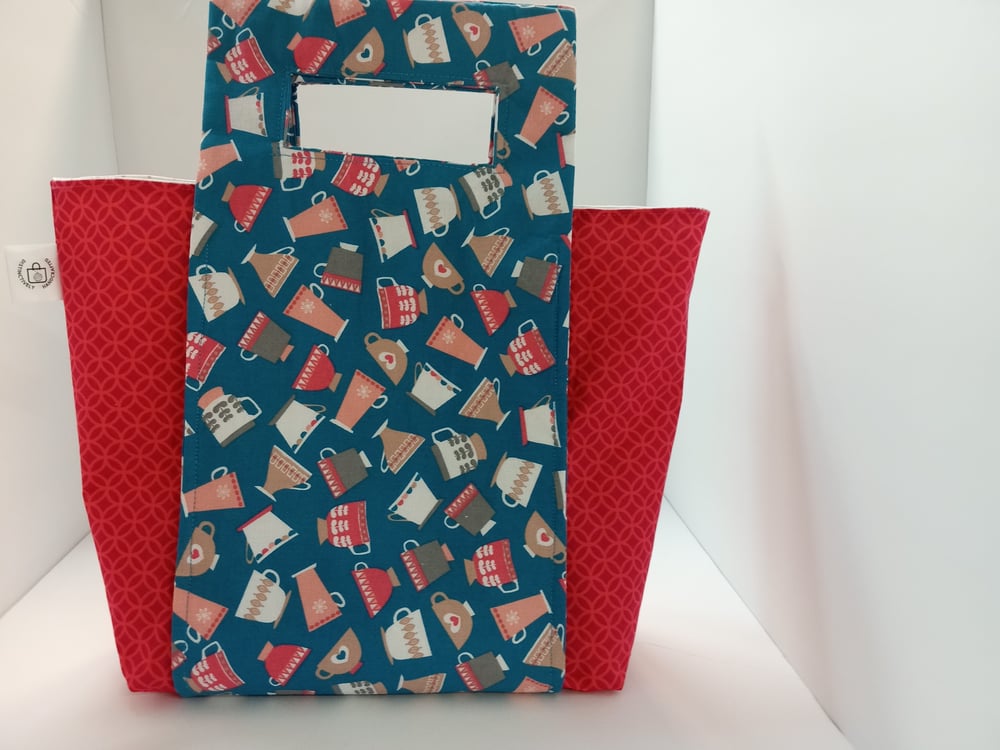 Image of Custom Order Small Crafter's tote bag in Tea Cup Fabric Regular $40.00 10% + free Shipping