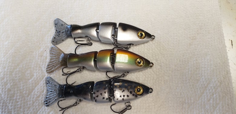 Image of 5 inch. 3 Pack. Shad, Hitch, Crappie.