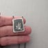  Sterling Silver Heron and Muskrat Among Cattails Rectangle Necklace Image 2