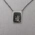  Sterling Silver Heron and Muskrat Among Cattails Rectangle Necklace Image 3