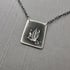  Sterling Silver Heron and Muskrat Among Cattails Rectangle Necklace Image 4
