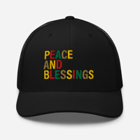 Image 2 of Peace & Blessings Snapback Hat – Words Are Rich LLC