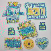 Image 1 of Risograph design stickers