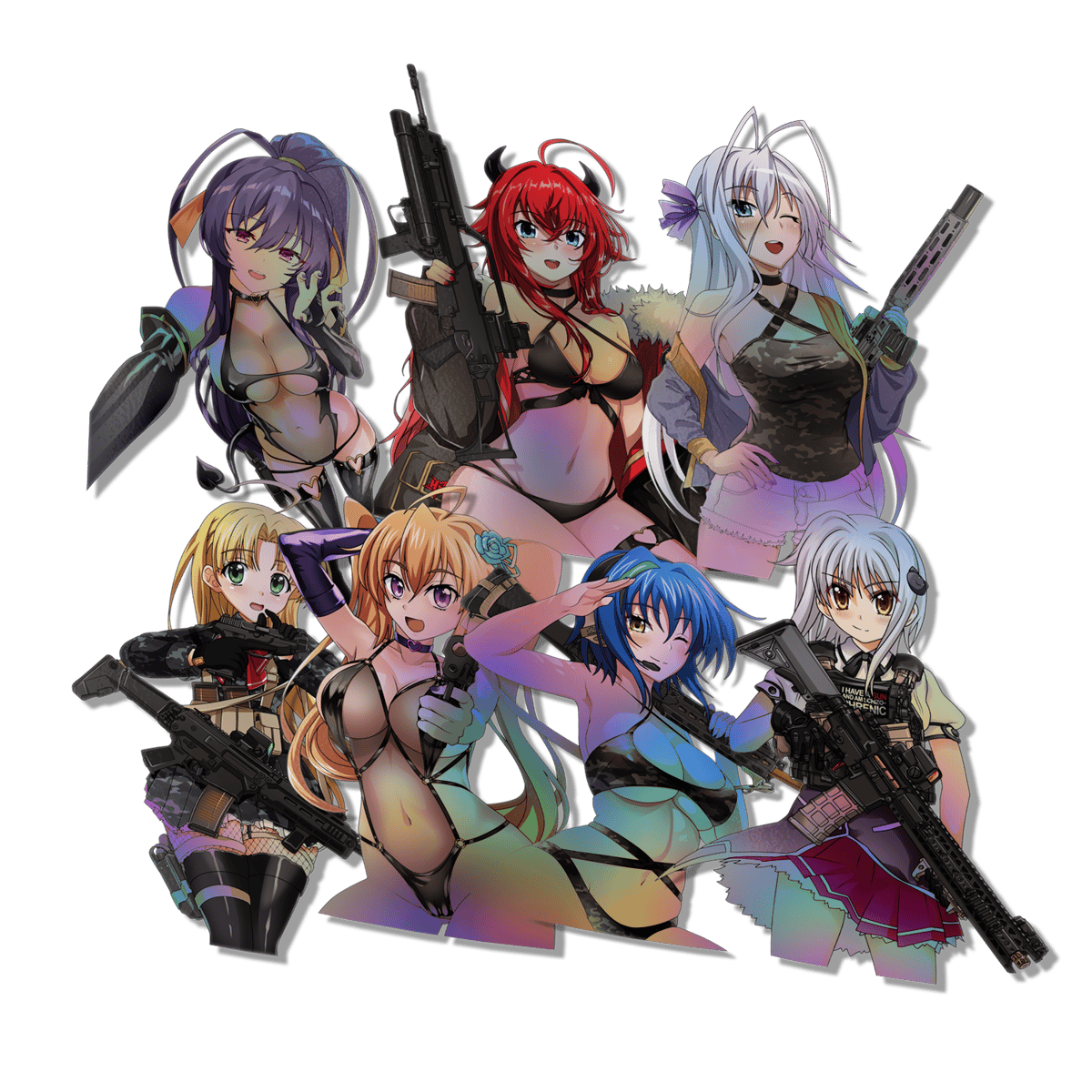 Image of DXD Girls Limited Holographic Stickers