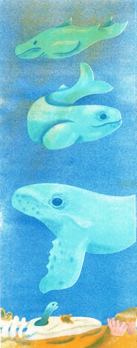 Whale Fall Risograph Print