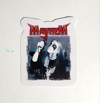 Image 1 of Mayhem Dead Original Lead Singer Matte Vinyl Sticker