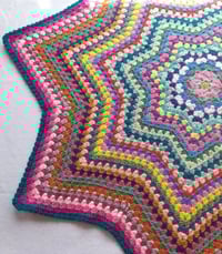 Image 1 of Happy Scrappy Granny Stripe Star Blanket